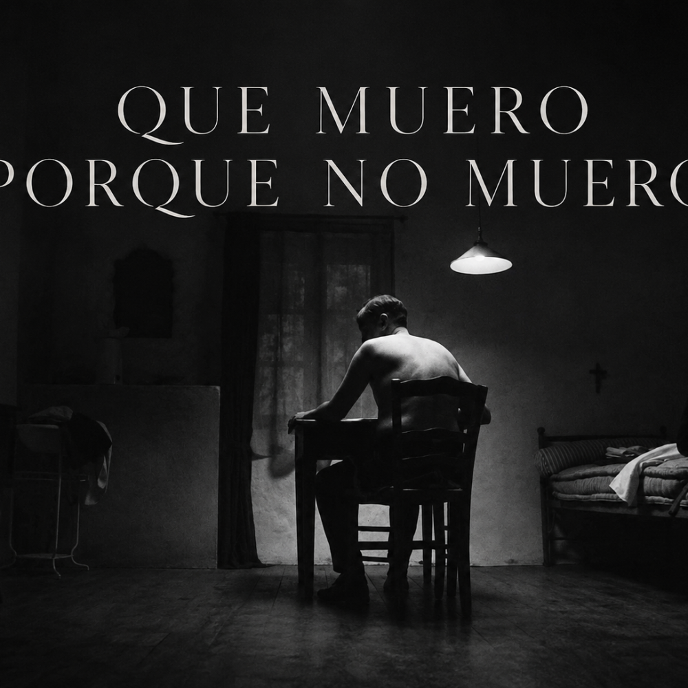 Que muero porque no muero afiche