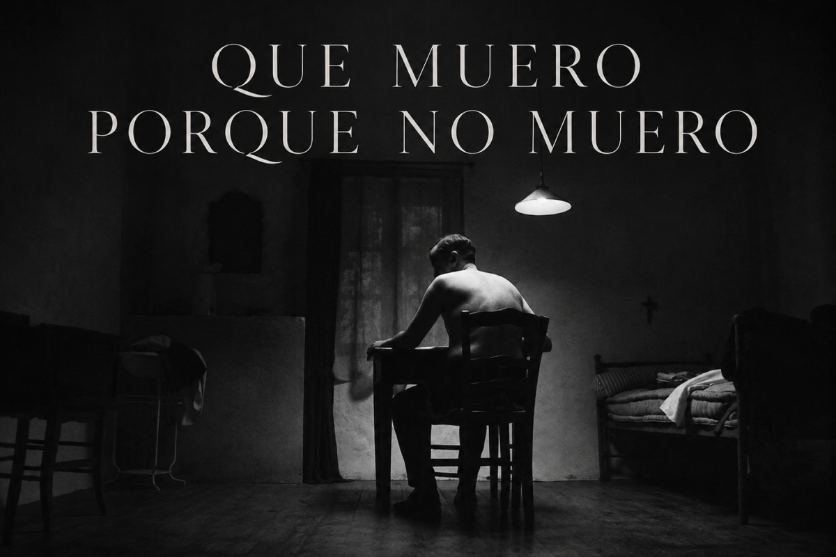 Que muero porque no muero afiche
